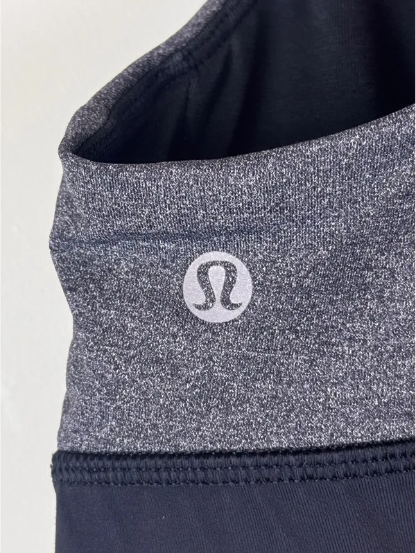 Lululemon Invigorate Bra Heathered Black Black Mesh Racerback Size 4 - Image 8