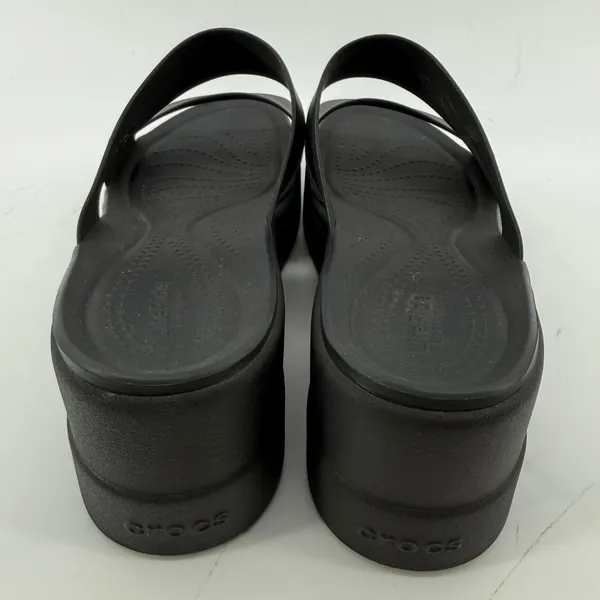 Crocs Brooklyn Mid Wedge Sandal Flip Flop Black Women 10 Summer Beach Vacation - Image 5
