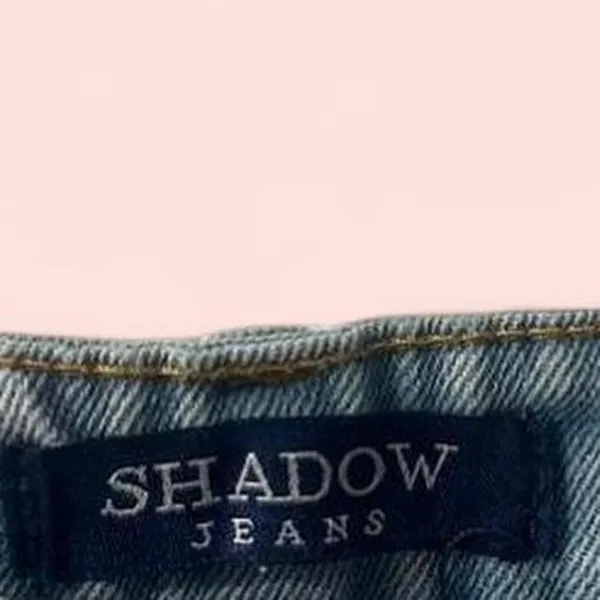 Womens Shadow Jeans Y2K Embroidered Rose Distressed Crop Jeans Light Wash Size L - Image 5