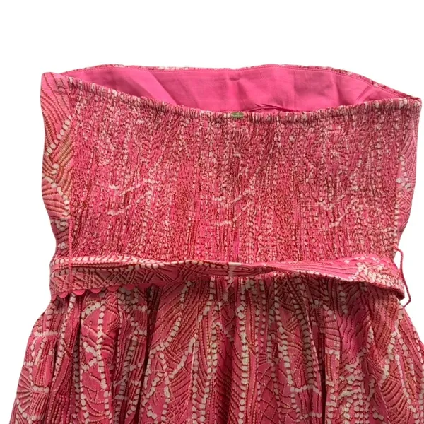 Poupette St. Barth Long Dress Thelma Pink Akoy Shimmer Maxi Small Strapless - Image 6