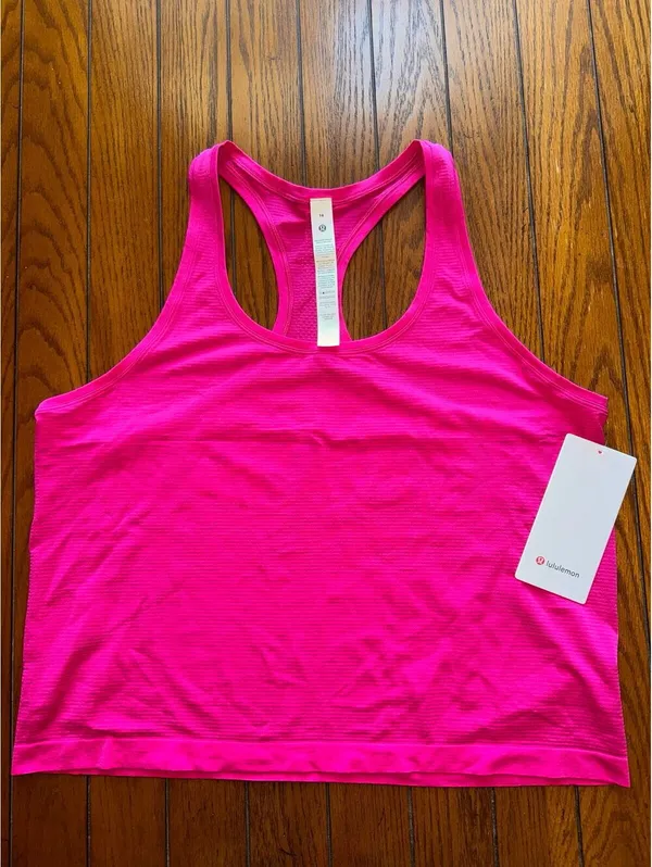 Lululemon Swiftly Tech Scoopneck Tank 2.0 Race Jewelled Magenta Size 14 NWT - Image 2