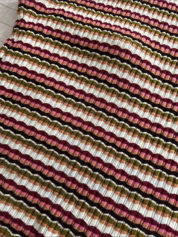 American Eagle retro multi color striped cotton halter top L - Image 8