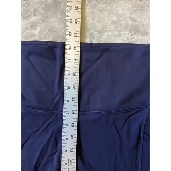 Quince NWOT Ultra-Soft High-Rise Navy Blue Leggings with Pockets Womens Large - Image 6