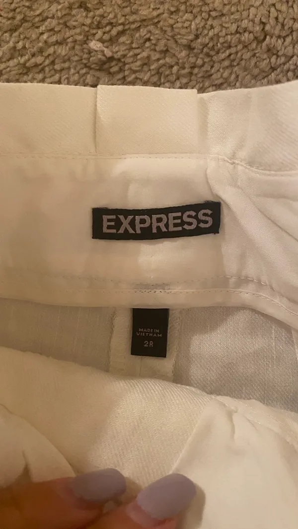 Express White Paper Bag Pants - Image 4