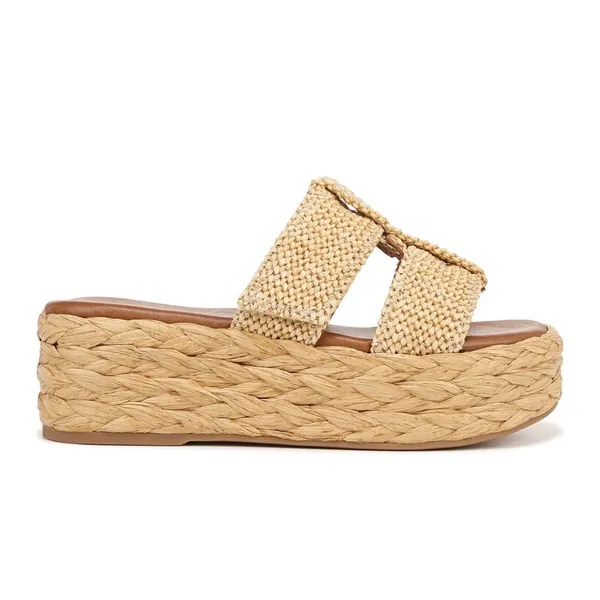 Zodiac Izzy Natural Woven Platform Slide‎ Sandals Size 9 - Image 4