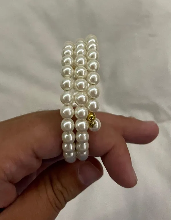 Pearl Bracelet White - Image 2