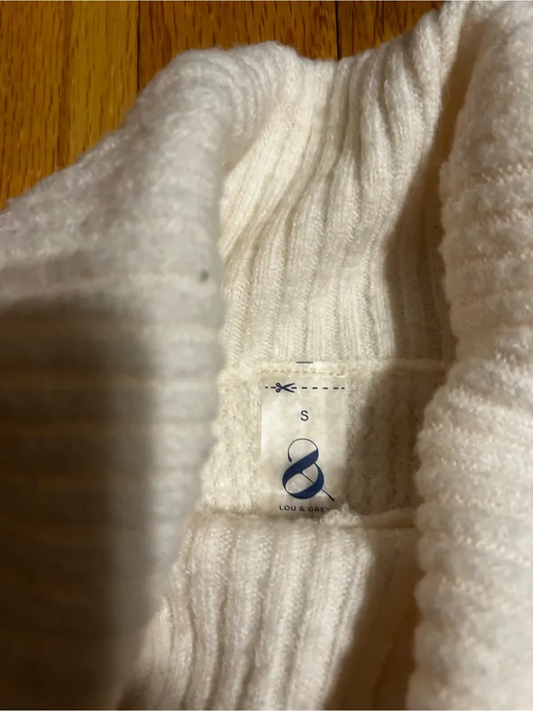 Cozy Cream Cowl Neck Striped Sweater - Image 5