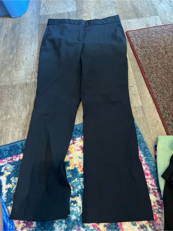 Theory navy cropped flare pants size 0 - Image 4