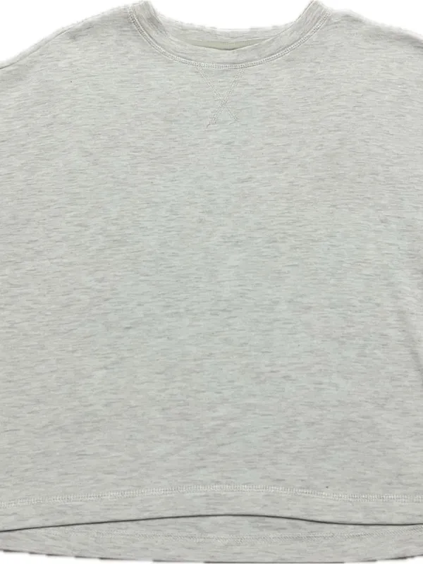 Danskin‎ Heathered Light Gray Crewneck Cropped Tee - Image 2