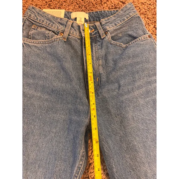 H&M High Waist Mom Jeans Women's Size 4 Blue Denim Ankle Length - Image 8