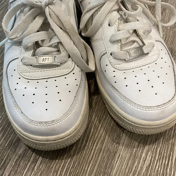 Nike Air Force 1 AF1 low sneakers white youth 5.5 women’s 7.5 - Image 3