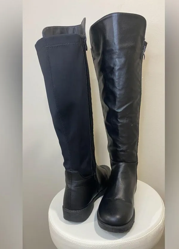 Wanted womens Black faux Leather Knee-High Boots - Image 8