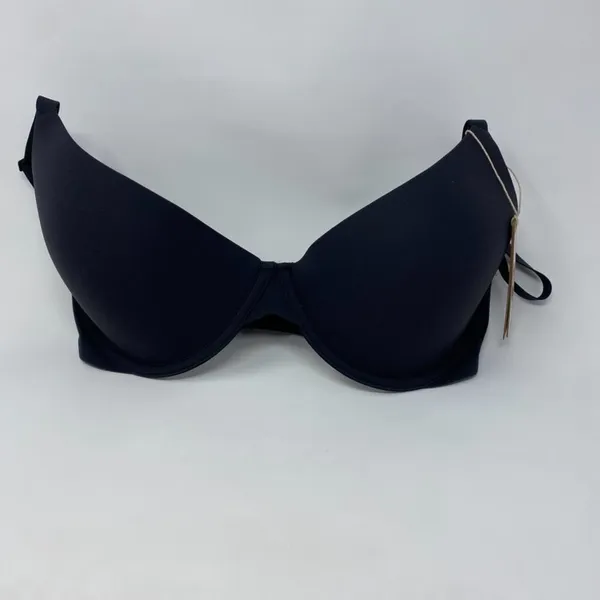 SKIMS Fits Everybody Scoop Plunge Bra BR-UWR-1997 Onyx‎ Size 32DD - Image 3