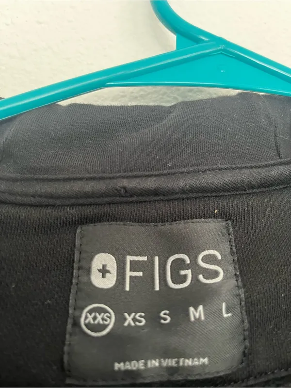 FIGS On-Shift Full Zip Hoodie Fleece Jacket Black Nurse Doctor Clinic Athleisure - Image 5
