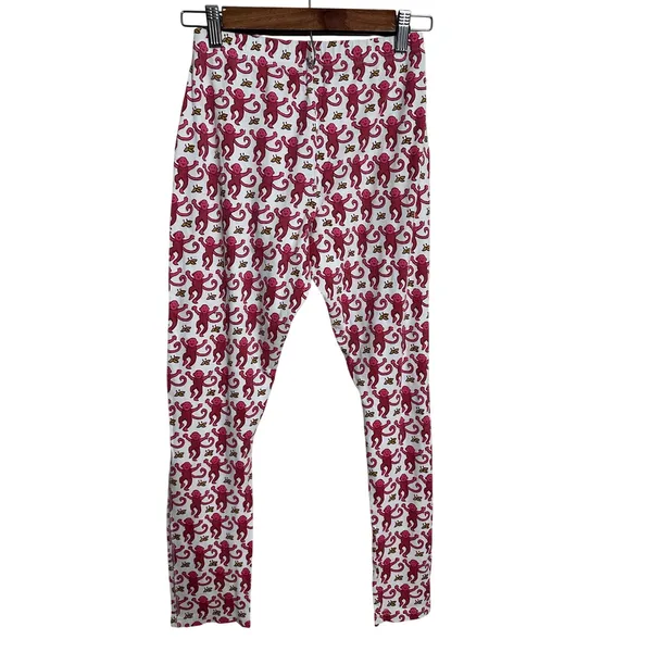Roller Rabbit Pink Monkey Pajama Pants Womans XS 100% Pima Cotton Made in Peru - Image 2