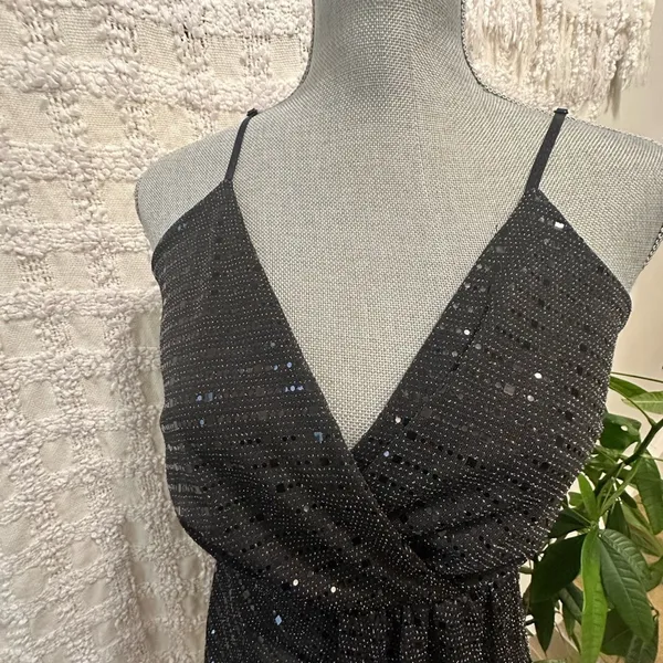 ⚪️ Vintage y2k cocktail mini dress women small Whimsigoth emo chic glam rock - Image 3