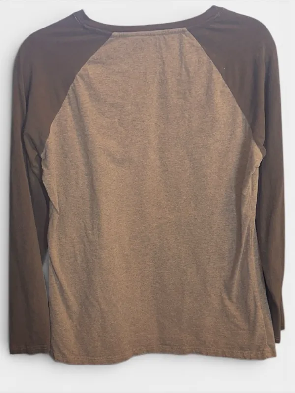 Ariat Lg Two-Tone Brown Raglan Shirt - Image 4