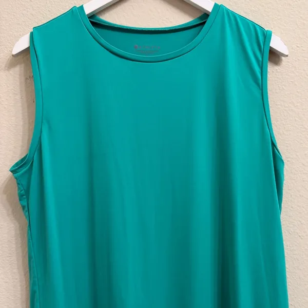 Athleta Sunlover UPF 50+‎ Sleeveless Mesh Hem Teal Green Medium 420736 - Image 3