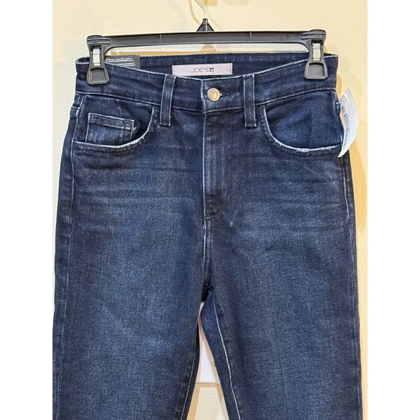 Joe's Jeans High Rise Skinny Ankle Jean Vela Size 24 Slightly‎ Distressed Dark - Image 3