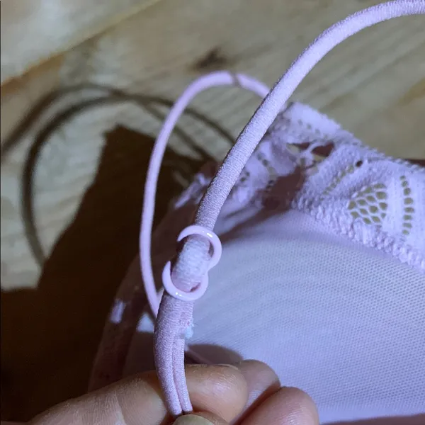 PINK Victoria's Secret Pink Lace Bra with Adjustable Straps - Image 7