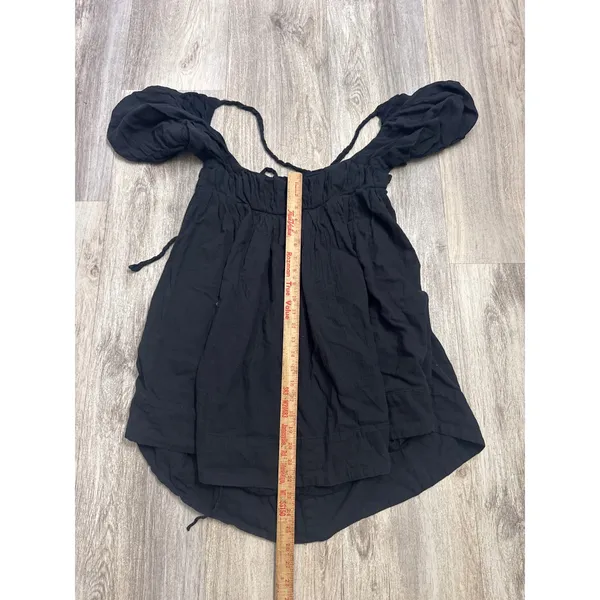 Free People Endless Summer Marina Tie Back Cotton Babydoll Dress Black Size XS - Image 7