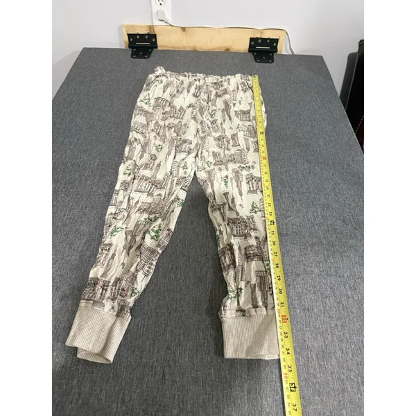 Aerie Women's Pajama Jogger Pants Sz M Knit City Graphic Holiday Christmas - Image 3