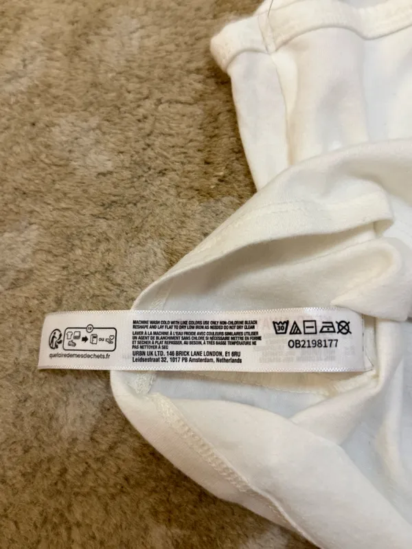 Out From Under Urban Outfitters White Cropped Cami Tank Top Size L NWT - Image 9