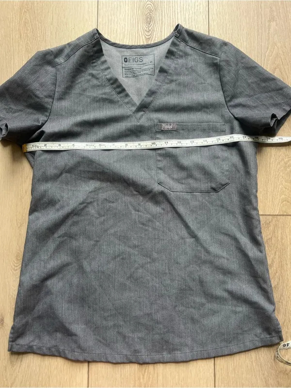Figs Catarina Graphite Heather Gray Scrub Top Shirt Size XS - Image 9