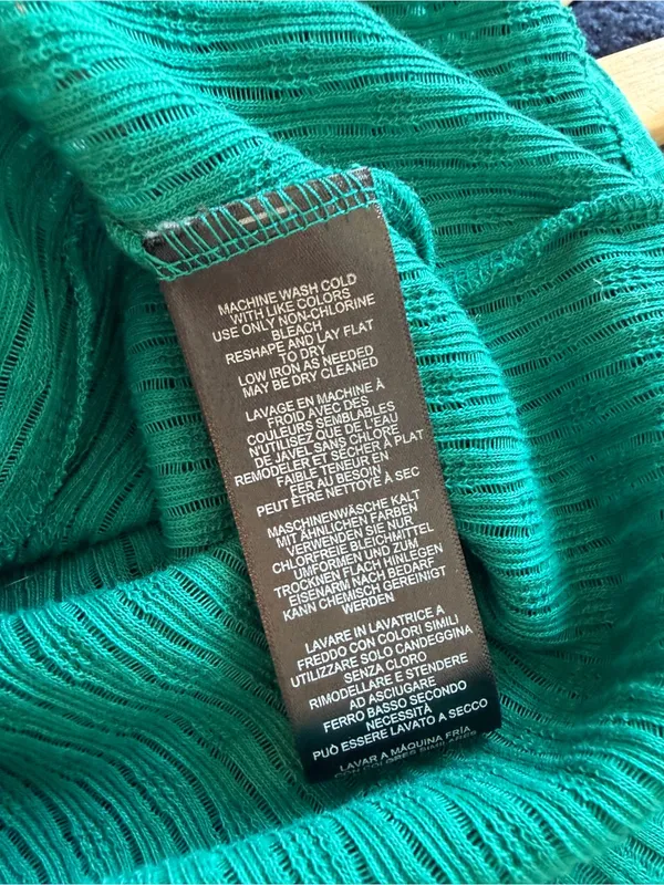 Anthro Pilcro Sheer Layering Top NWT Medium Green Jade - Image 6