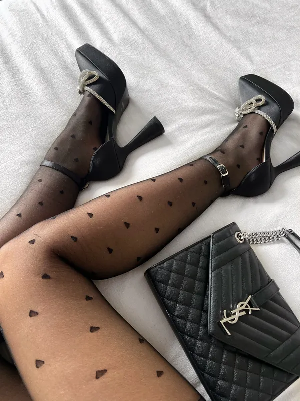 Amazon JENN ARDOR Closed Toe Heels： Platform Pumps with Rhinestone Bow, Ankle Strap Women’s Dress Shoes - Image 2