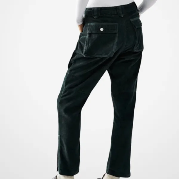 EUC Free People London Calling Moto Corduroy Pants Pine Green Size 29 - Image 2