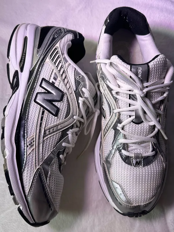 New Balance White & Silver Women's Athletic Sneakers - Image 4