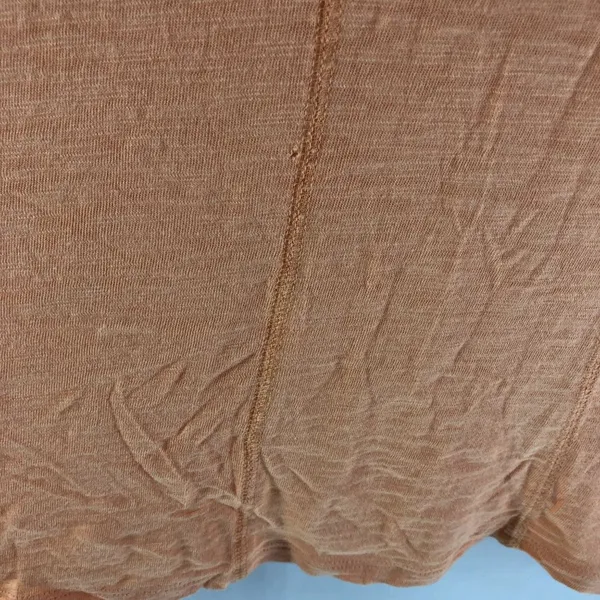 Chico's The Ultimate Tee Top Pockets Pleated Scoop Neck Orange Size 2 US L - Image 2