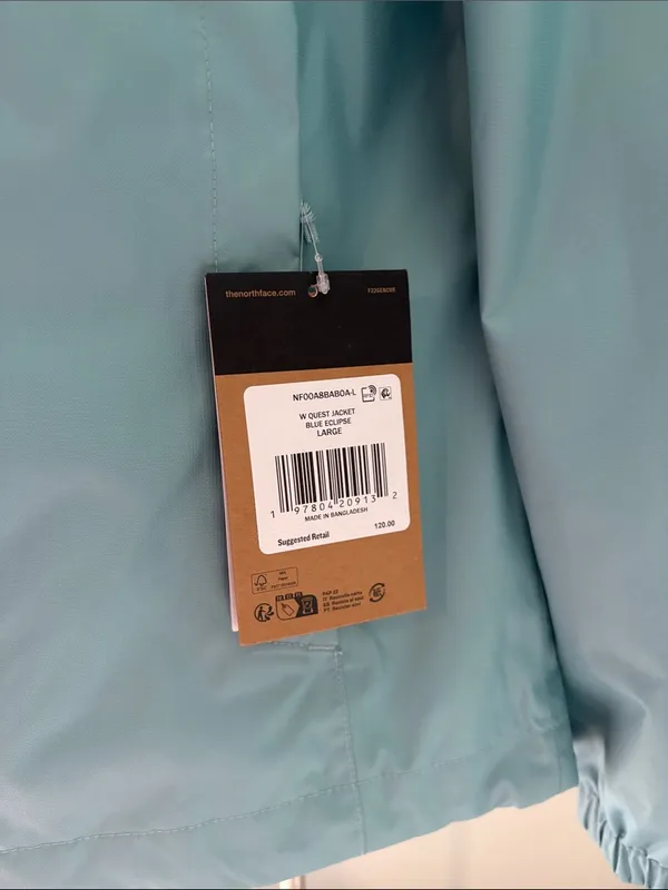 The North Face Quest Dryvent Waterproof Jacket Blue Eclipse Large NEW - Image 11