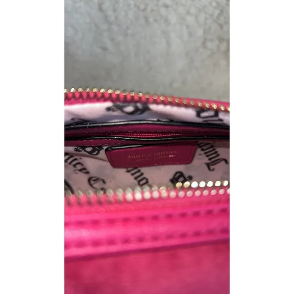 Juicy Couture Pink Shoulder Bag with Textured Design and Metallic‎ Accents - Image 8