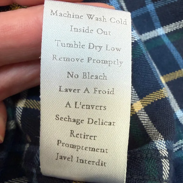Frank & Eileen Barry Blue Plaid Flannel Long Sleeve Button Down Shirt Size S EUC - Image 7