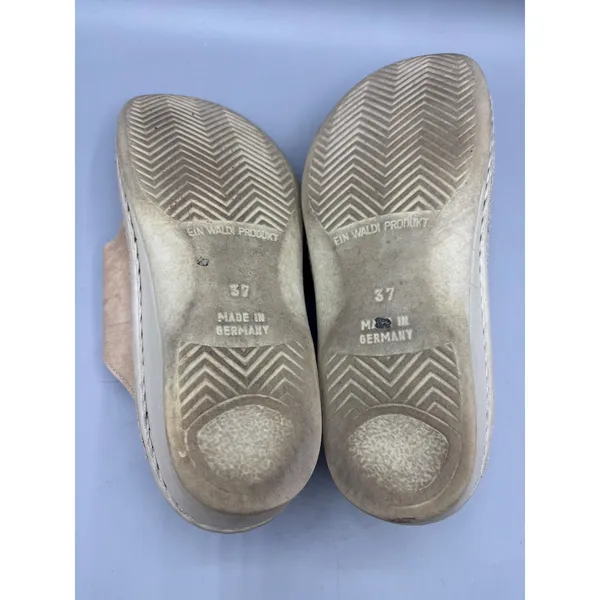 Finn Comfort 37 Sandals Leather Beige Adjustable‎ Strap Slides Comfort Shoes - Image 7