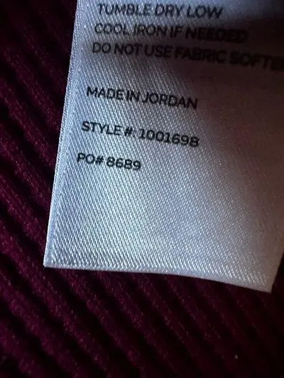 FIGS Deep Cranberry Waffle knit - Image 3
