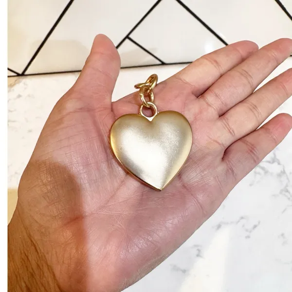 Juicy Couture gold tone heart keychain shimmering pave crystals accents Glam - Image 4