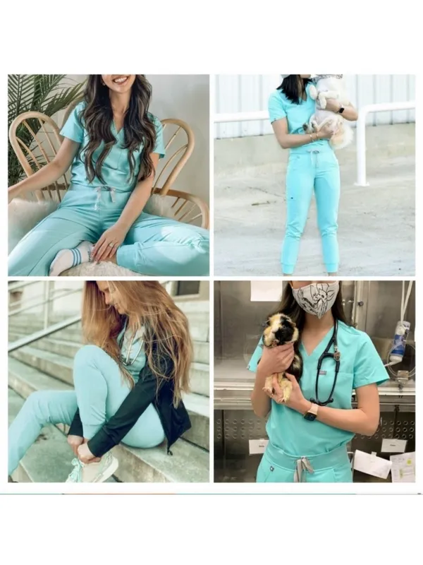 Figs Zamora jogger SET aqua NEW L/XL tall - Image 4