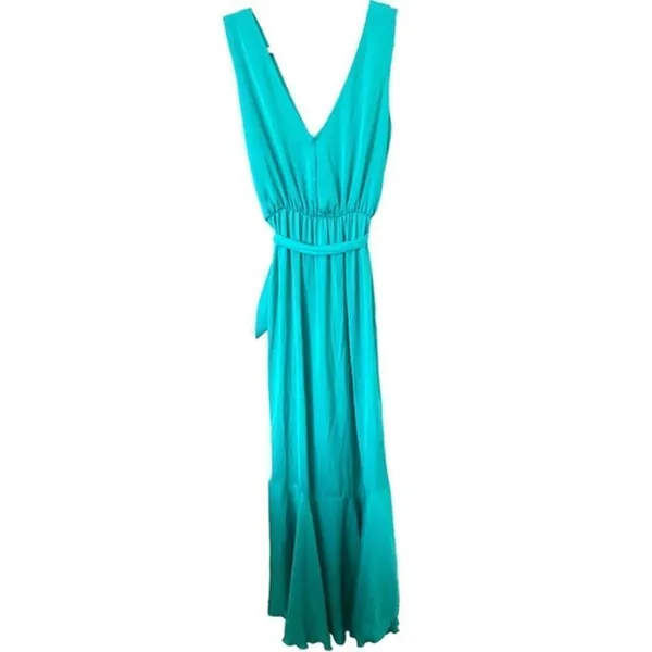 FLOUNCE LONDON Wrap‎ Satin Midaxi Dress Sz 8 - Image 5