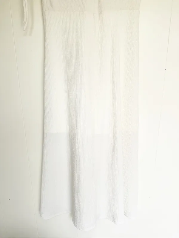 NWT SALTED HOUSES Boutique Collared Button-Front Midi Dress in Ivory Size Medium - Image 10