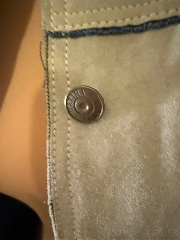 Wilson's Leather Light Blue Suede Button-Front Jean Jacket - Image 3