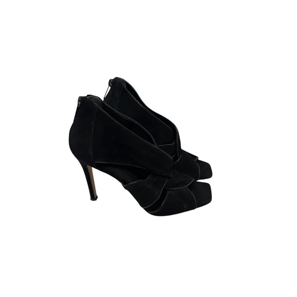 Veronica Beard Aerin Black Suede Heeled Sandals Sz 6 - Image 2