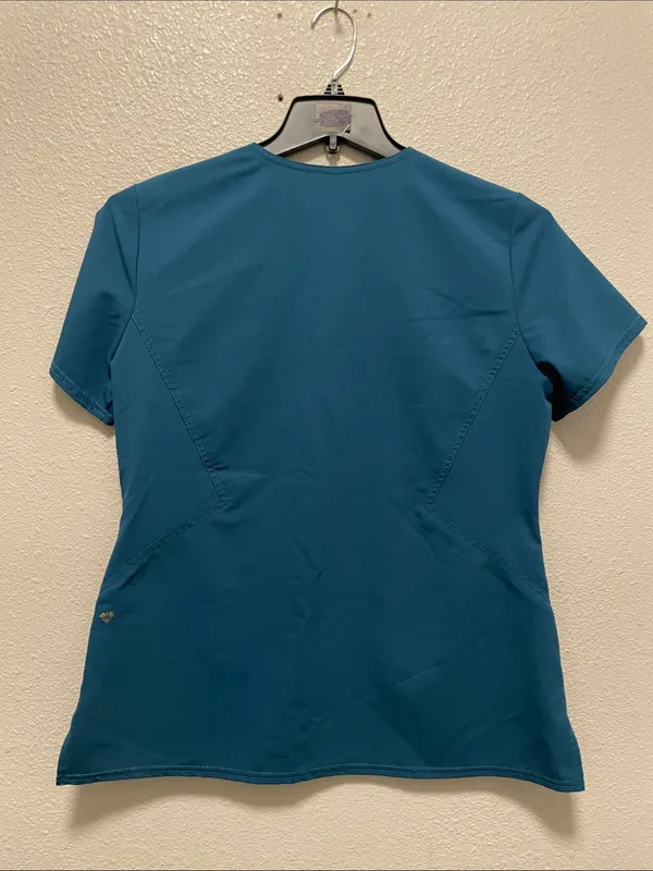 Careisma Women's Teal V-Neck Medical Scrub Top - Image 3