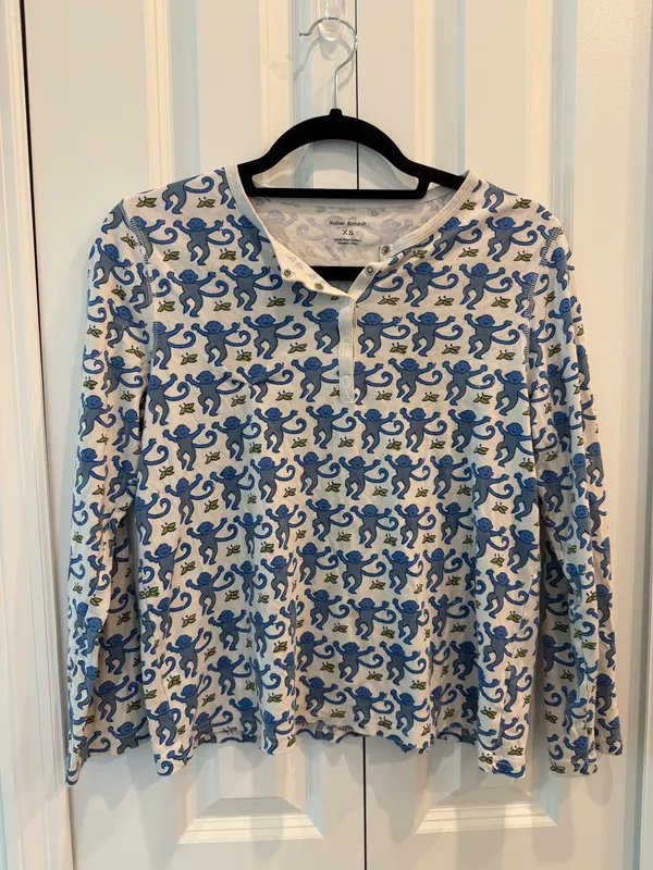 Roller Rabbit Monkey PJ Top - Image 3