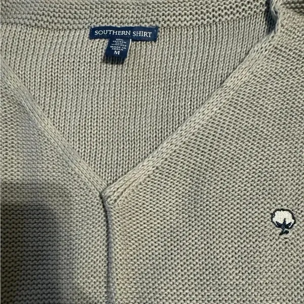 💙 Southern Shirt Company Striped Sweater 🤍‎ Women’s M Gray & Blue Knit 💙 - Image 3