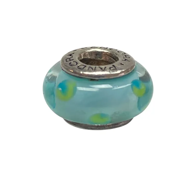 Pandora Sterling‎ Silver 925 ALE Blue Murano Glass Bead Charm - Image 2