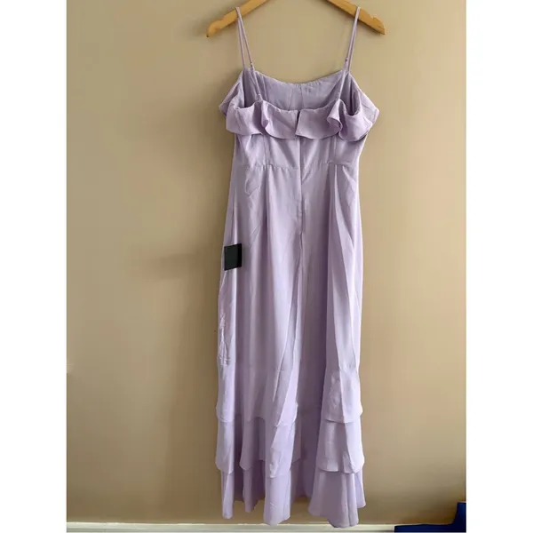 Lulus Lively Evenings Lavender Sleeveless Tiered Maxi Dress Size Large Formal - Image 6
