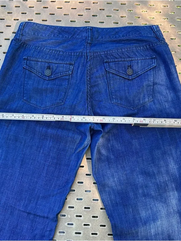 J. Crew Women's City Fit Wide-Leg Jeans in Deep Indigo Blue Cotton Size 4 - Image 6